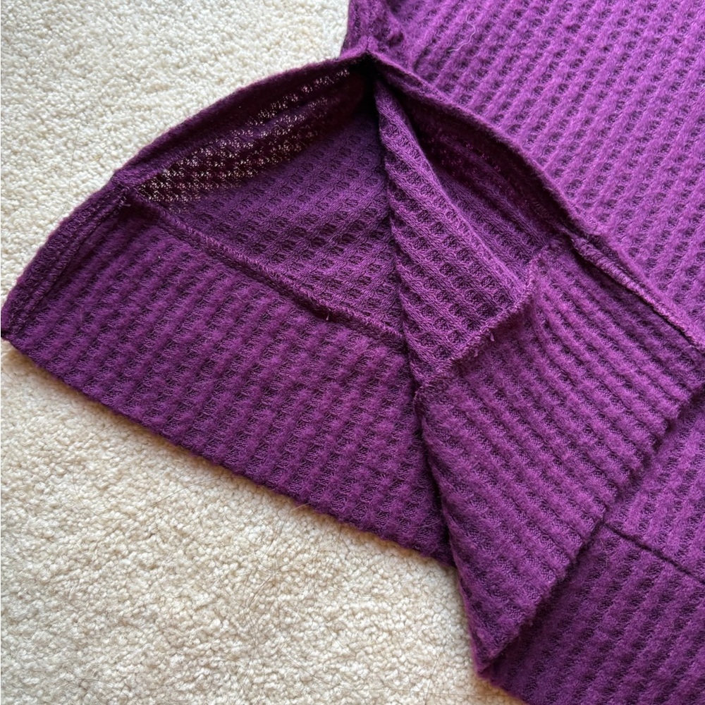 Zenana Outfitters Purple Oversized Boxy Sweatshirt - Picture 5 of 5